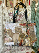 Genuine leather boho western patch and bead work purse