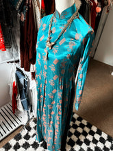 Authentic vintage Vietnamese/Chinese Turquoise Dress size S
