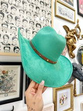 Turquoise Green Cowgirl Hat