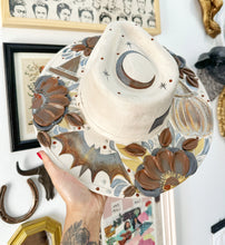 Neutral Brown and Black Spooky Hat