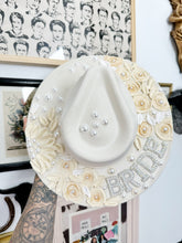 BRIDE IVORY CREAM AND WHITE PEARLS HAT