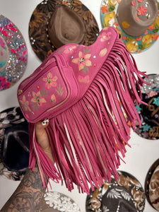 Western Barbie gold sling bag