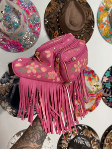 Western Barbie gold sling bag