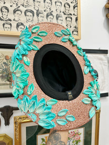 Ross gold turquoise cowgirl glitter hat