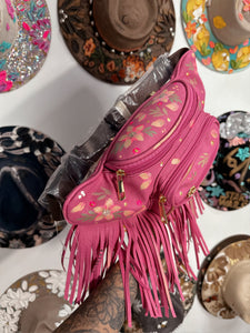 Western Barbie gold sling bag